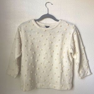 Ann Taylor Cream Popcorn Sweater